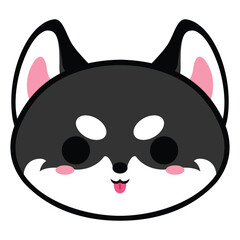 Cute Alaska Malamute with black fur