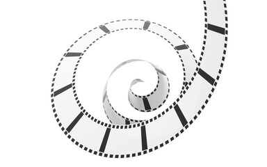 Cartoon film roll, film reel, 3d rendering.