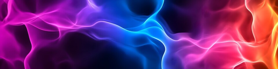 Obraz premium A colorful, abstract image of a rainbow with a purple and orange line