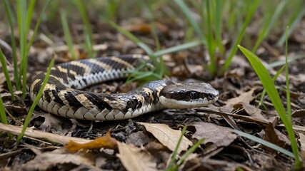 Obraz premium Cunning Pursuer: The Louisiana Pine Snake in Action