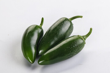 Raw green Mexican jalapeno pepper