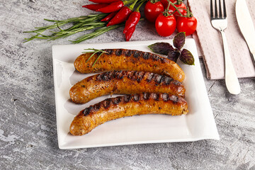 Grilled meat sausages with spices