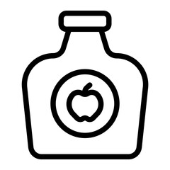 Apple Cider Bottle Line Icon