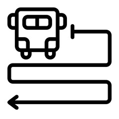 Bus Routes Line Icon