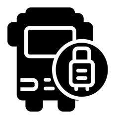 Bus Luggage Solid Icon