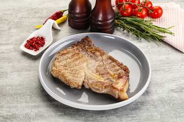 Grilled pork neck juicy steack