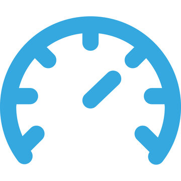 recommend clip art: A Blue Speedometer Symbol Representing Speed, Progress, and Performance in a Simple Graphic Design