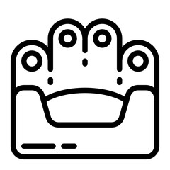 Carpeted Pet Bed Line Icon
