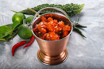 Chinese cuisine - Prawn sweet and sour sauce