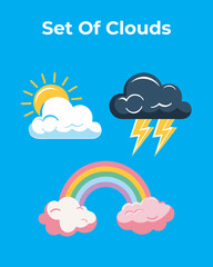 A Set of Whimsical Clouds for Every Mood.