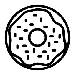 donut line icon