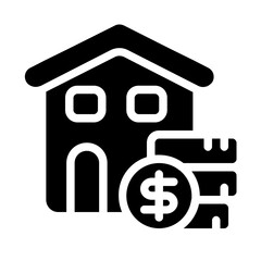 Equity Building Solid Icon