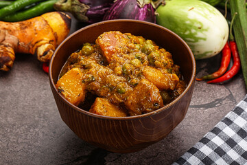 Indian traditional cuisine Aloo mutter