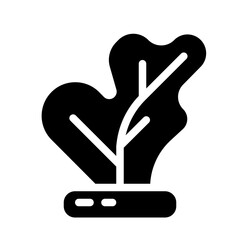 Leafy Lettuce Solid Icon