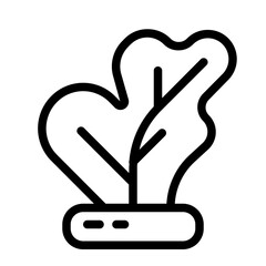 Leafy Lettuce Line Icon