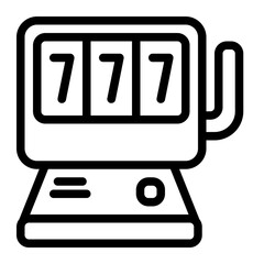 Lottery Jackpot Line Icon