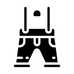 Lumberjack Suspenders Solid Icon