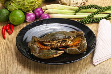 Delicous fresh raw uncooked crab