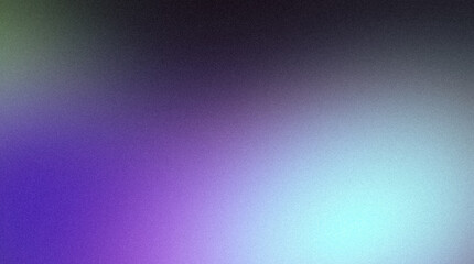 Vibrant colors grainy gradient backdrop. Abstract soft teal purple blue green color noisy gradient texture, summer poster design, glowing, bright, shine color flow, noise texture, banner