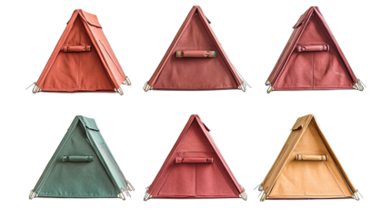 Vibrant Tourist Tents on a Clear Background Generative AI