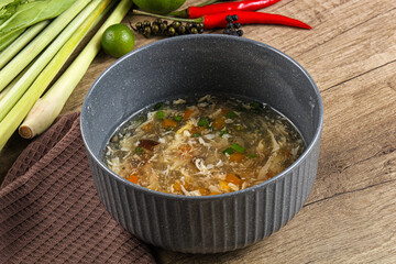 Asian gourmet crab soup with spices