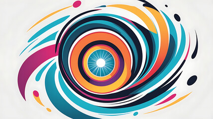 Minimalistic icon of a wormhole symbol representing time travel and dimensions on white background.