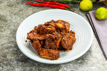 Indian cuisine - Vindaloo fish with spices