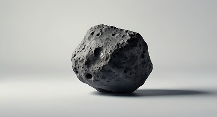 Minimalistic icon of an asteroid symbol representing space objects and cosmic phenomena on white background.