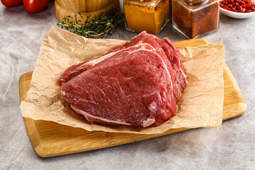Raw beef piece for cooking