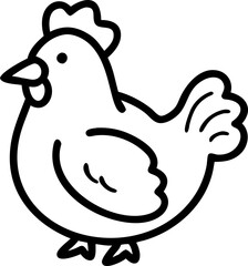 Fototapeta premium Simple Icon of a Hen