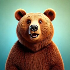 Alta definici&oacute;n de Un oso imoji, expresi&oacute;n, concepto &uacute;nico, sondeo, alta calidad, alta resoluci&oacute;n, espacio de copia, estilo claro