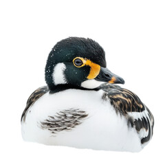 Naklejka premium Portrait of a Colorful Bird with Unique Features