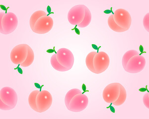 soft and cute pattern of peaches