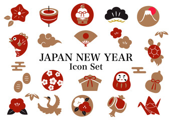 日本の伝統＊お正月＊新年＊アイコンイラストセット＊JapanIconSet＊Traditional