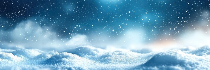 Beautiful Ultrawide Light Snowfall Background
