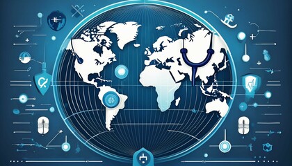 Obraz premium background with globe