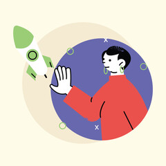 Flat Vector Education Abstract Illustration