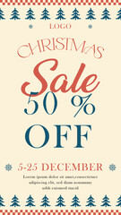 Editable Christmas Sale Poster – Holiday Discounts & Seasonal Promotions