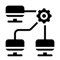 Network Hub Solid Icon