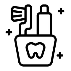 Oral Hygiene Line Icon