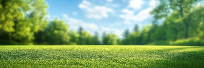 Fototapeta premium Beautiful Blurred Background of Lush Green Landscape