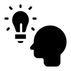 People Idea Solid Icon