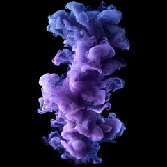 Create stunning visuals with isolated ink drop in water effect against dark gradient background