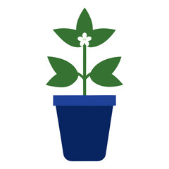 Medicinal Peppermint Flower Vector.