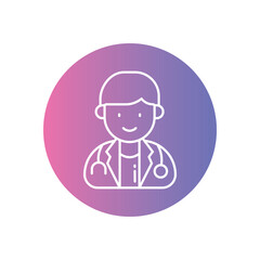 Doctor vector icon stock illustration