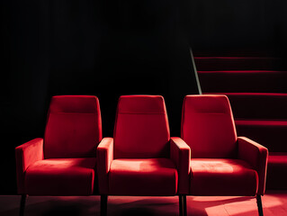 Obraz premium Red cinema chair
