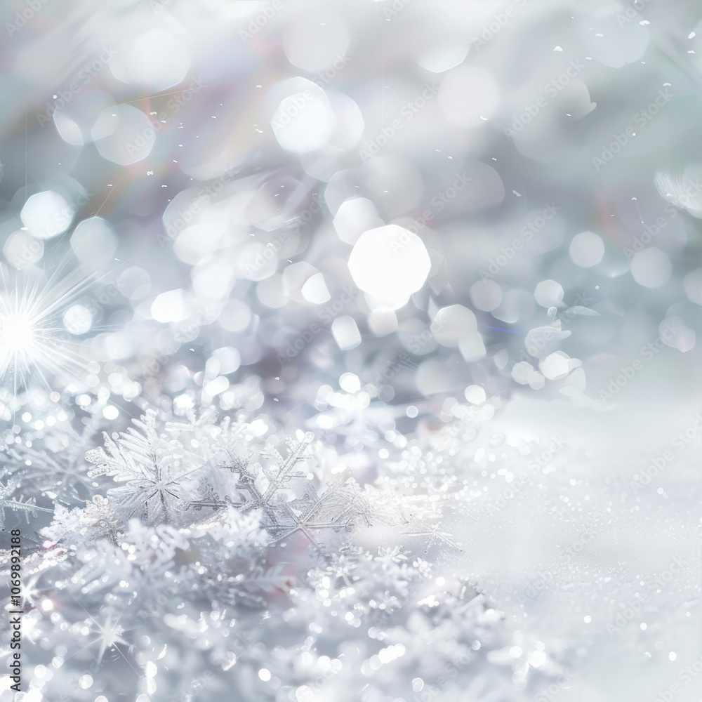 Canvas Prints texture of shining white snow in blurred background close up