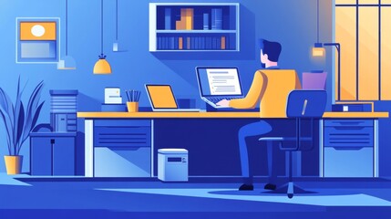 person working on computer