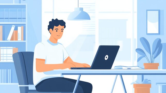 person working on computer