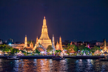 The most beautiful Viewpoint Wat Arun,Buddhist temple in Bangkok, Thailand 